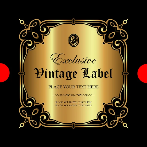 Luxury ornamental label — Stock Vector