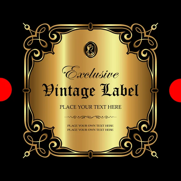 Luxe decoratieve label — Stockvector