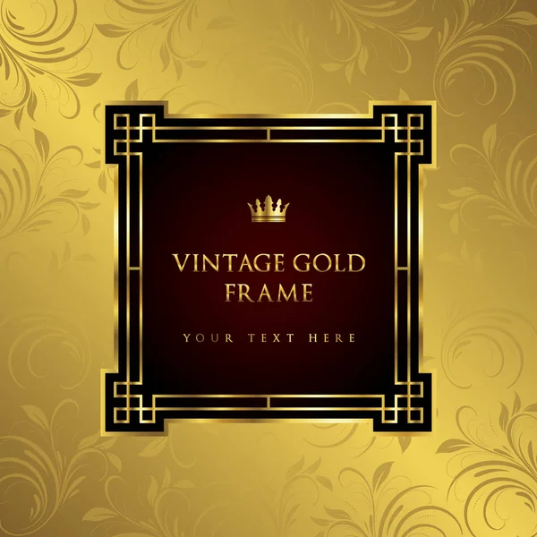 Luxury vintage frame and background - vector design — Stock Vector