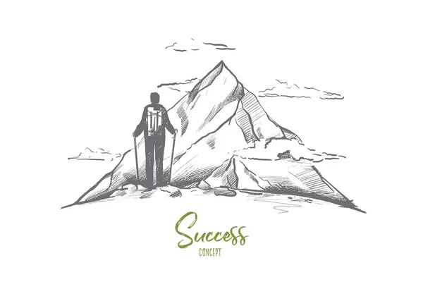 Success concept. Hand drawn isolated vector. — Stock Vector