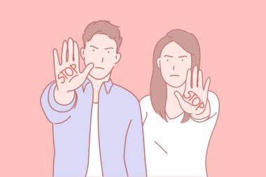 Jesti durdurun, önleme kampanyası, toplum protesto konsepti