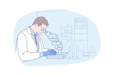 Bilimsel araştırma, deney, test, keşif konsepti