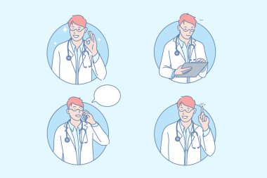 Tıp, doktor, sağlık, terapi, set