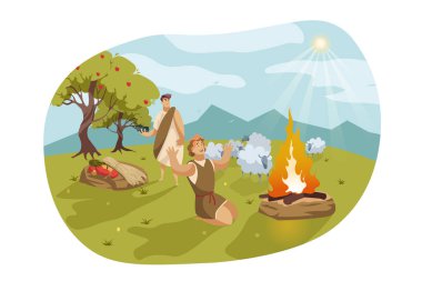 Cain and Abel, Bible concept clipart