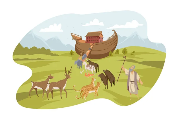 Noahs Ark, Concept biblique — Image vectorielle