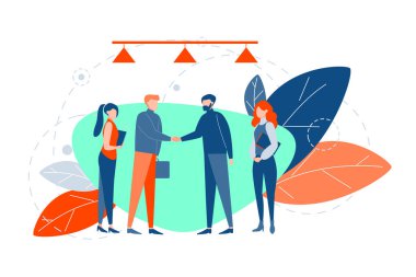 Business meeting, agreement, negotiation, partnership, team concept