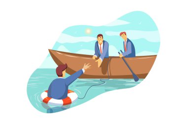 Kurtarma, kriz, destek, ekip, ortaklık, iflas, iş konsepti