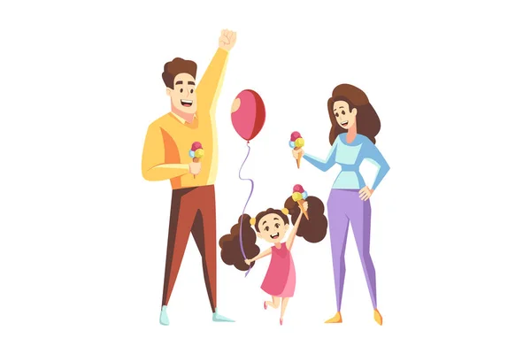 Vaderschap, Moederschap, Familie, Vakantie concept — Stockvector