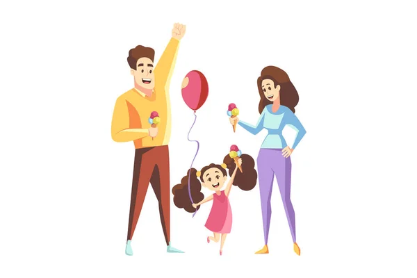 Paternidad, maternidad, familia, concepto de vacaciones — Vector de stock