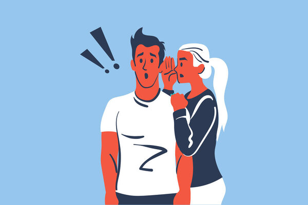 Surprise, amusement, secret, news, rumour concept