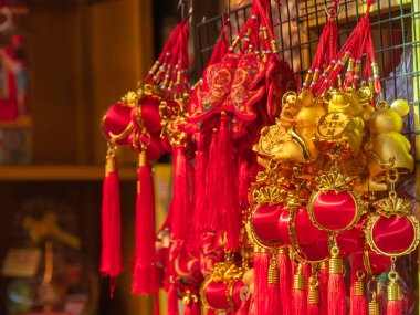 Çin yeni yılı dekorasyon için şanslı düğüm.