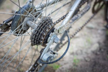 Grunge eski Bisiklet dişli. 