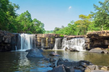 Wash'de şelale, Chaiyaphum, Tayland.