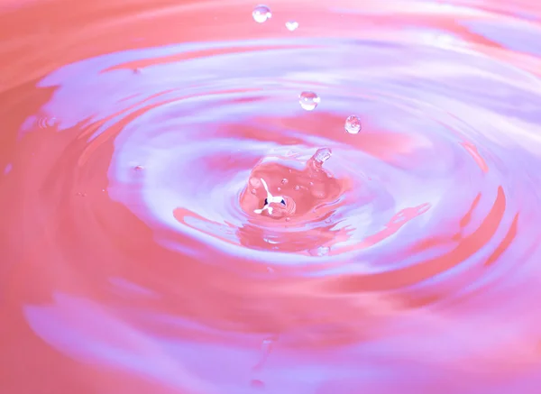 Water Drop Falling Drips Colored Glass Water Drop Splash Make — Stock Photo, Image