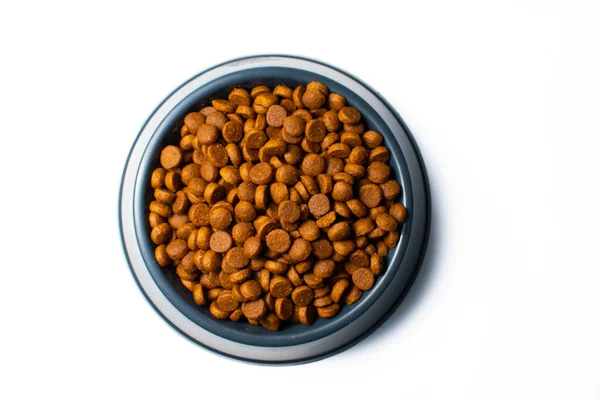 Tigela Com Alimentos Para Cães Gatos Comida Seca Para Animais Imagem De Stock