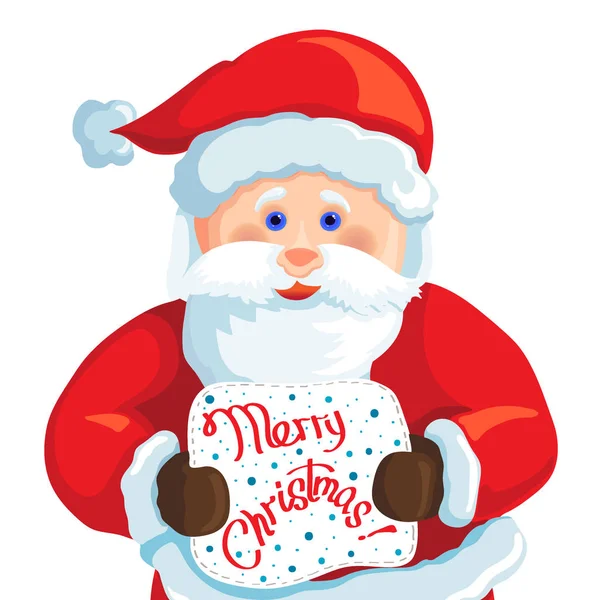 Greeting card with Santa — Stock Vector