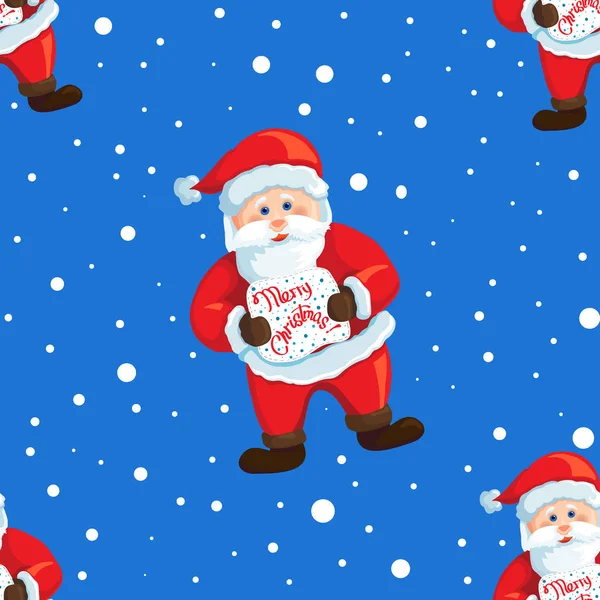 Naadloze patroon met santa claus — Stockvector