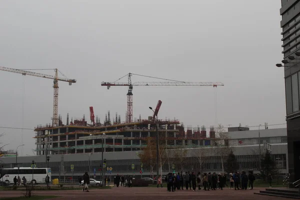 Moscou Rússia Progresso Construção Apart Hotel Perto Metrô Technopark — Fotografia de Stock