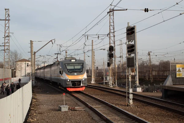 Moscow Russia Train Second Line Moscow Central Diameters Mcd — ストック写真