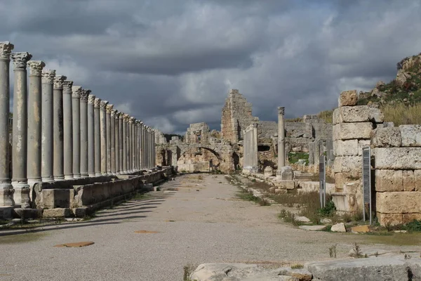 Ερείπια Της Αρχαίας Πόλης Στο Έδαφος Της Σύγχρονης Τουρκίας — Φωτογραφία Αρχείου