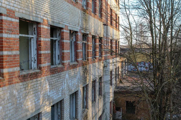 Immeuble Abandonné Dans Village Région Moscou — Photo