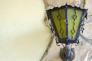 Vintage tarzı sokak ışık üstünde belgili tanımlık tepe tacı olan. Güzel HIST