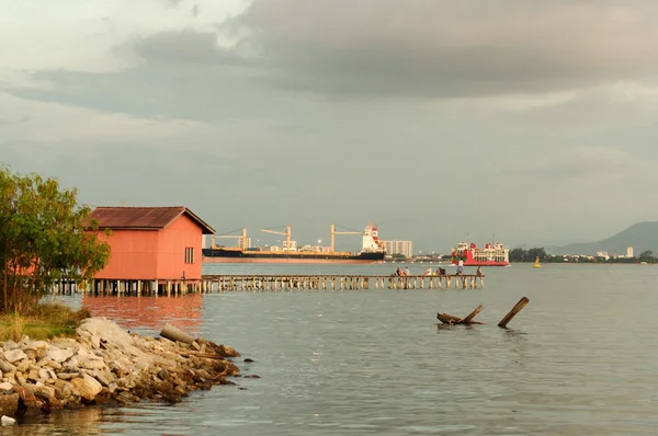 George Town, Penang Malezya şaşırtıcı günbatımı