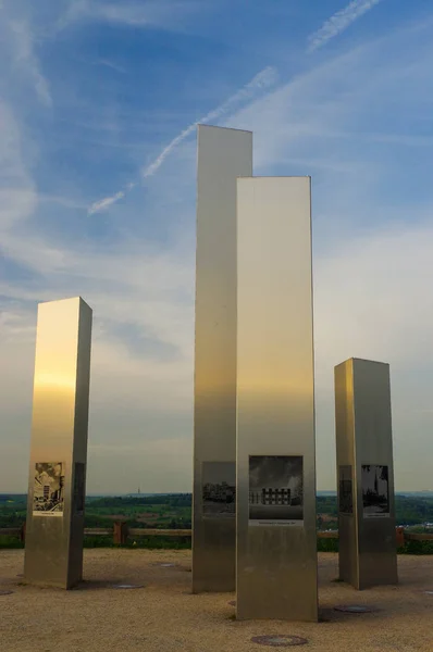 PFORZHEIM, GERMANY - April 29. 2015: Memorial of Bombing City on the Wallberg Rubble Hill.