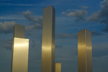 Pforzheim, Almanya - 29 Nisan. 2015: şehir Wallberg moloz tepede bombalama memorial.