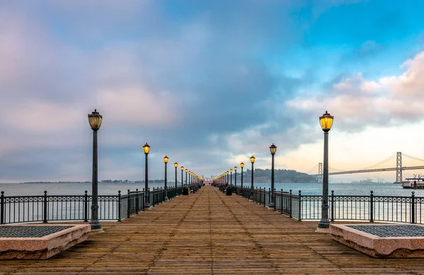 July Evening Pier Embarcadero San Francisco — Stock Photo, Image