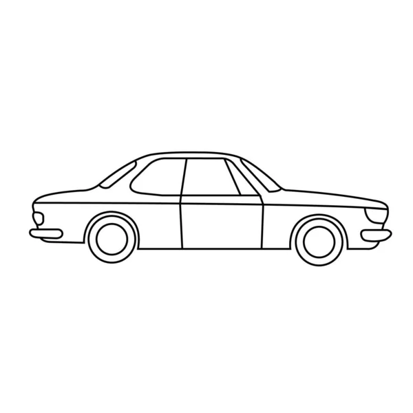 Icono del coche sobre un fondo blanco. Elemento del icono de transporte. Diseño gráfico de primera calidad. Signo y símbolo icono de colección para sitios web, diseño web, aplicación móvil. Ilustración vectorial . — Archivo Imágenes Vectoriales