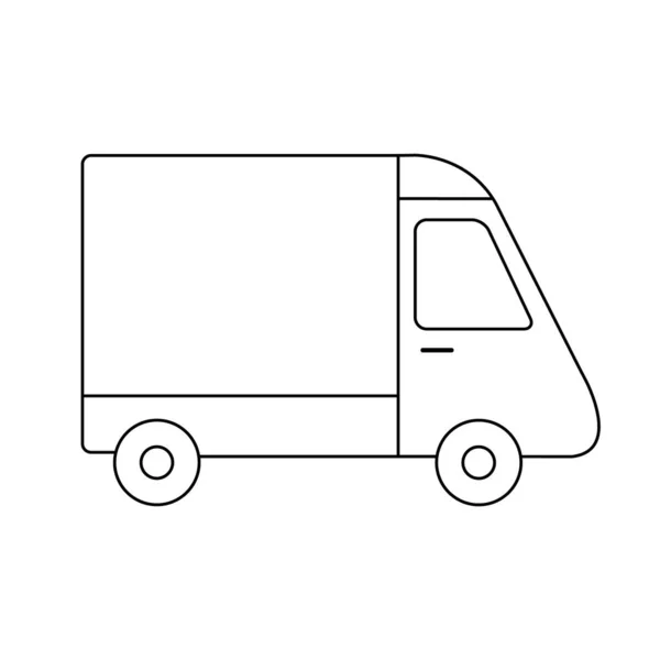 Véhicule utilitaire léger icône simple. Camion symbole vecteur signe isolé sur fond blanc illustration pour la conception graphique et web . — Image vectorielle