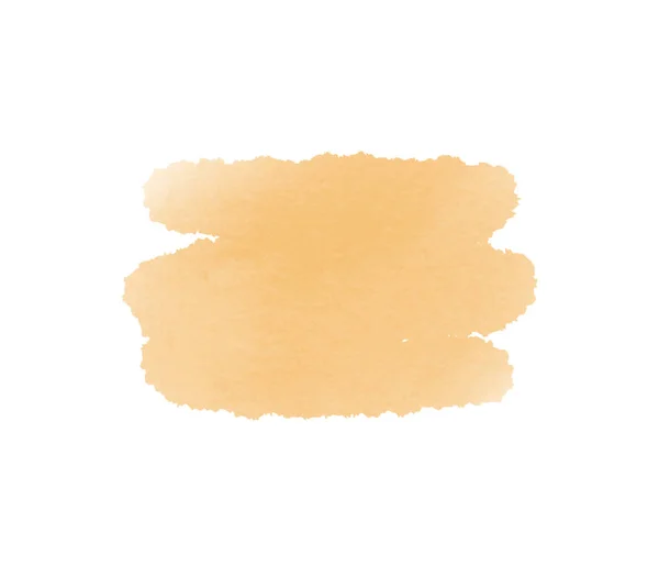 Fondo abstracto acuarela naranja. Hermosa pintura extendida en papel de acuarela blanco. Pintura a mano. Imagen para escritorio, diseño o tarjeta de felicitación . — Foto de Stock