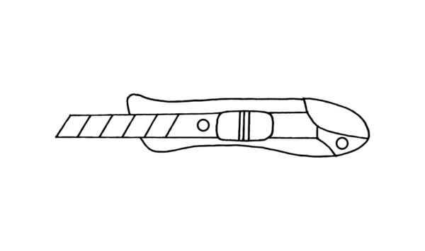 Keskin bıçak. Vektör bıçağı çizimi. Aygıt simgesi. Sembol, logo çizimi. İzole edilmiş beyaz arkaplan. — Stok Vektör