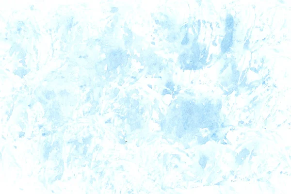 Blue watercolor abstract background. Beautiful spreading paint on white watercolor paper. Hand painting. Picture for desktop, design or greeting card. — Stock Photo, Image
