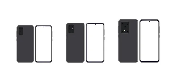Yeni Samsung s11, s20, s11e planının taslağı. Vektör basit grafik çizimi. Simge akıllı telefonu arka planda izole edildi. Uygulama, web, sunum, Ui Ux geliştirme kavramı.