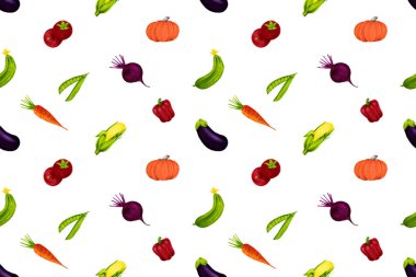 Beyaz arka planda izole edilmiş sulu sebzelerin kusursuz sulu boya çizimi. Organik gıda ikonu. Sağlıklı ve vejetaryen yemekleri.