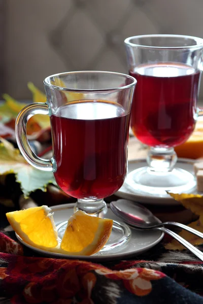 Iki kadeh şarap mulled ile. — Stok fotoğraf