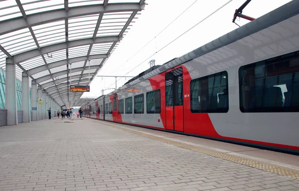 September 3, 2017,  Departure of the "Swallow" train from the Moscow Central Ring, — Stock Photo, Image