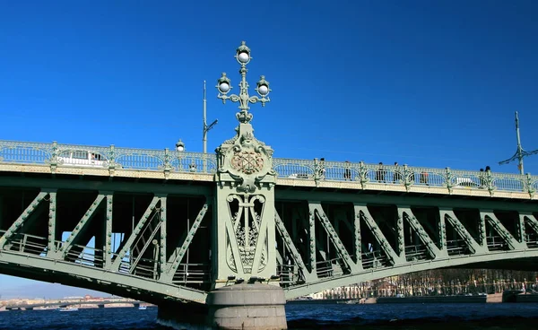 Vista Del Hermoso Puente Troitsky Desde Barco Paseo Por Río — Foto de Stock