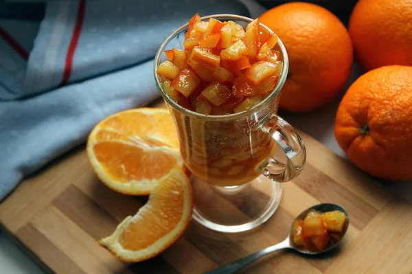 Frutas Confitadas Naranja Cocinadas Casa — Foto de Stock