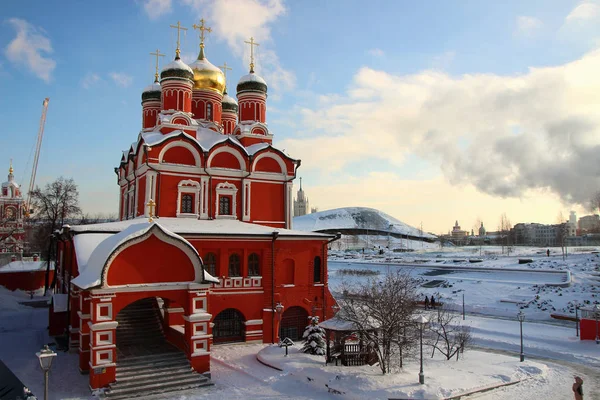 Перегляд Гарна Церква Знаходиться Центрі Москви — стокове фото