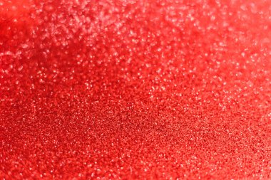 Sevgililer günü için kırmızı parıltılı arka plan dokusu, Noel, yeni yıl duvar kağıdı süslemesi, düğün davetiyesi. Soyut parlak ambalaj kağıdı arka planı, kopyalama alanı, çıkarılmış ışıklar.