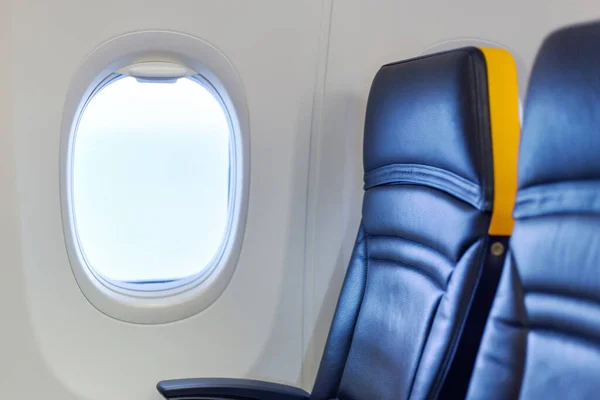 Avión Vacío Avión Libre Pasajeros Vuelo Cancelado Asiento Ventana Gratis — Foto de Stock