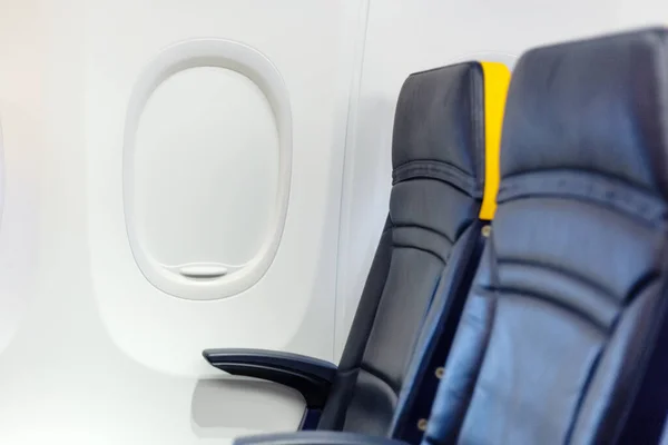 Avión Vacío Avión Libre Pasajeros Vuelo Cancelado Asiento Ventana Gratis — Foto de Stock