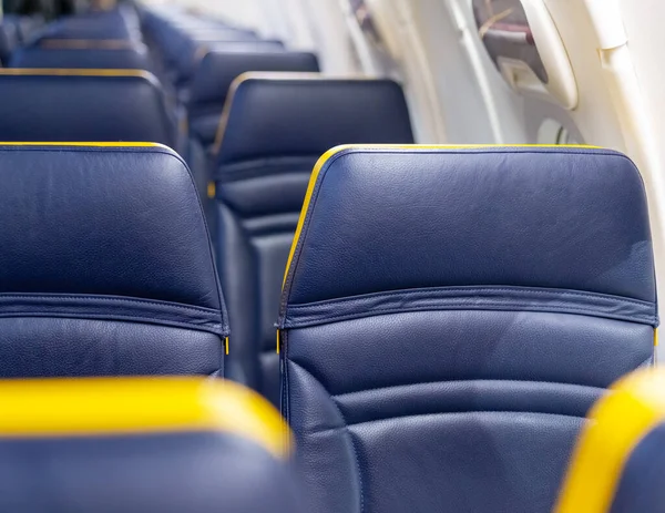 Avión Vacío Avión Libre Pasajeros Vuelo Cancelado Asiento Ventana Gratis — Foto de Stock