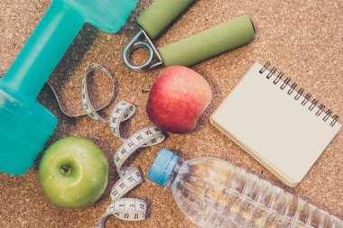 Yat - Dumbbell ölçme bant, el kavrama, maden suyu,, 