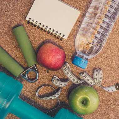 Yat - Dumbbell ölçme bant, el kavrama, maden suyu,, 