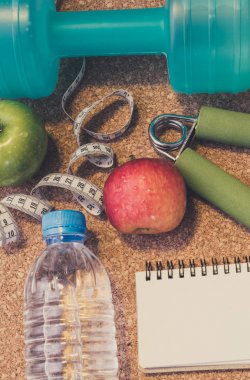 Yat - Dumbbell ölçme bant, el kavrama, maden suyu,, 