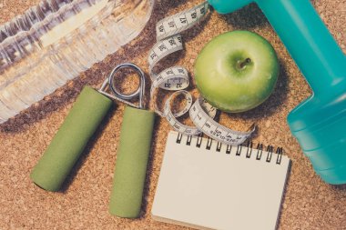 Yat - Dumbbell ölçme bant, el kavrama, maden suyu,, 